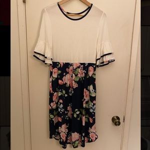 Ruffle sleeved office or casual wear